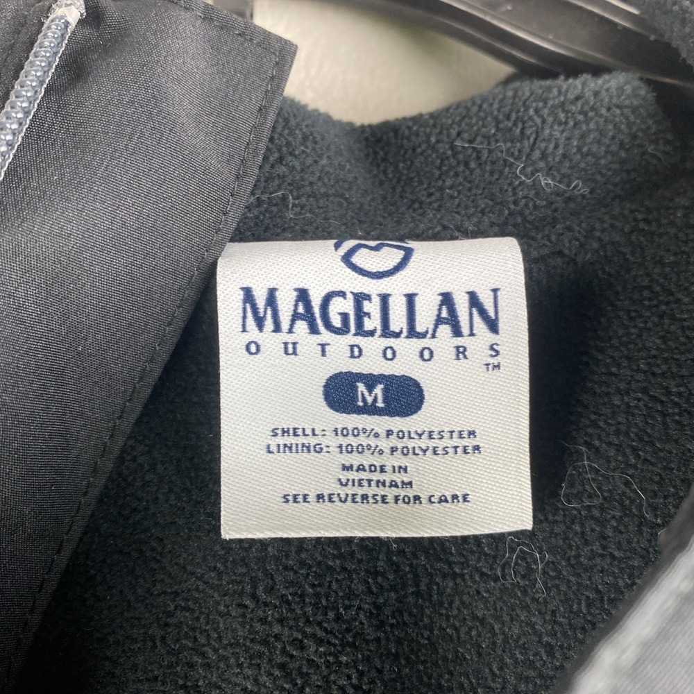 Magellan Outdoors MENS Med BLK/Gray Jacket FLEECE LINED ZIp H20 RESISTANT READ - Picture 4 of 16